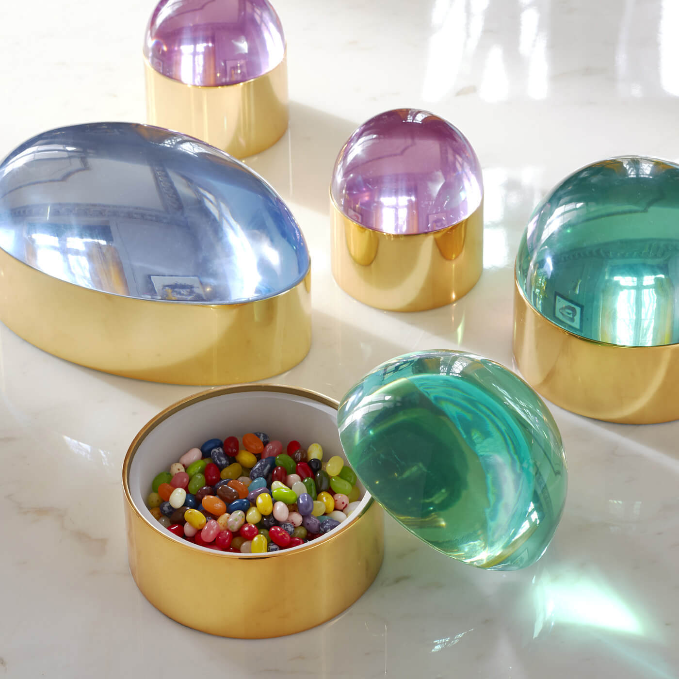 medium globo box green