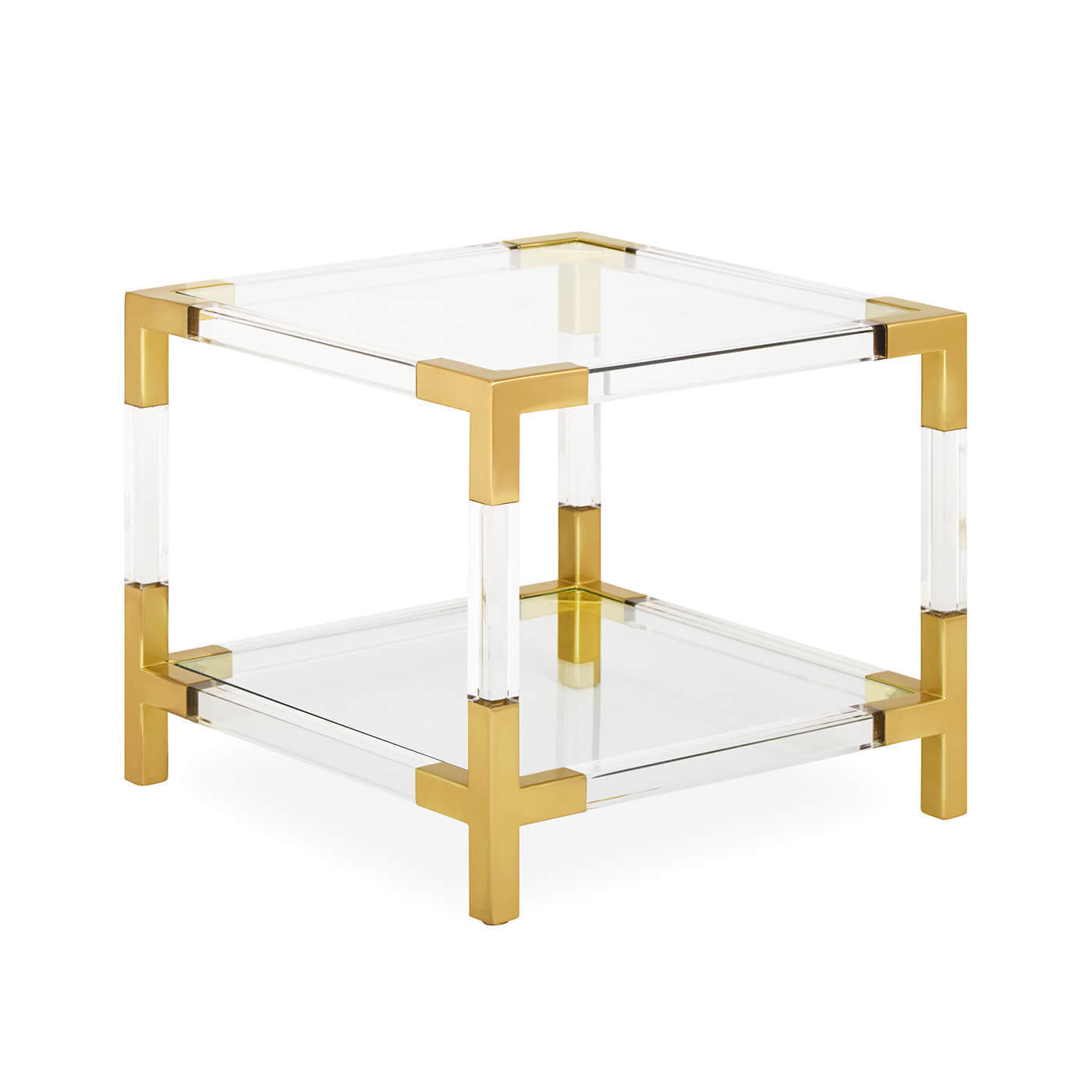 Jacques 2 Tier Accent Table - Brass