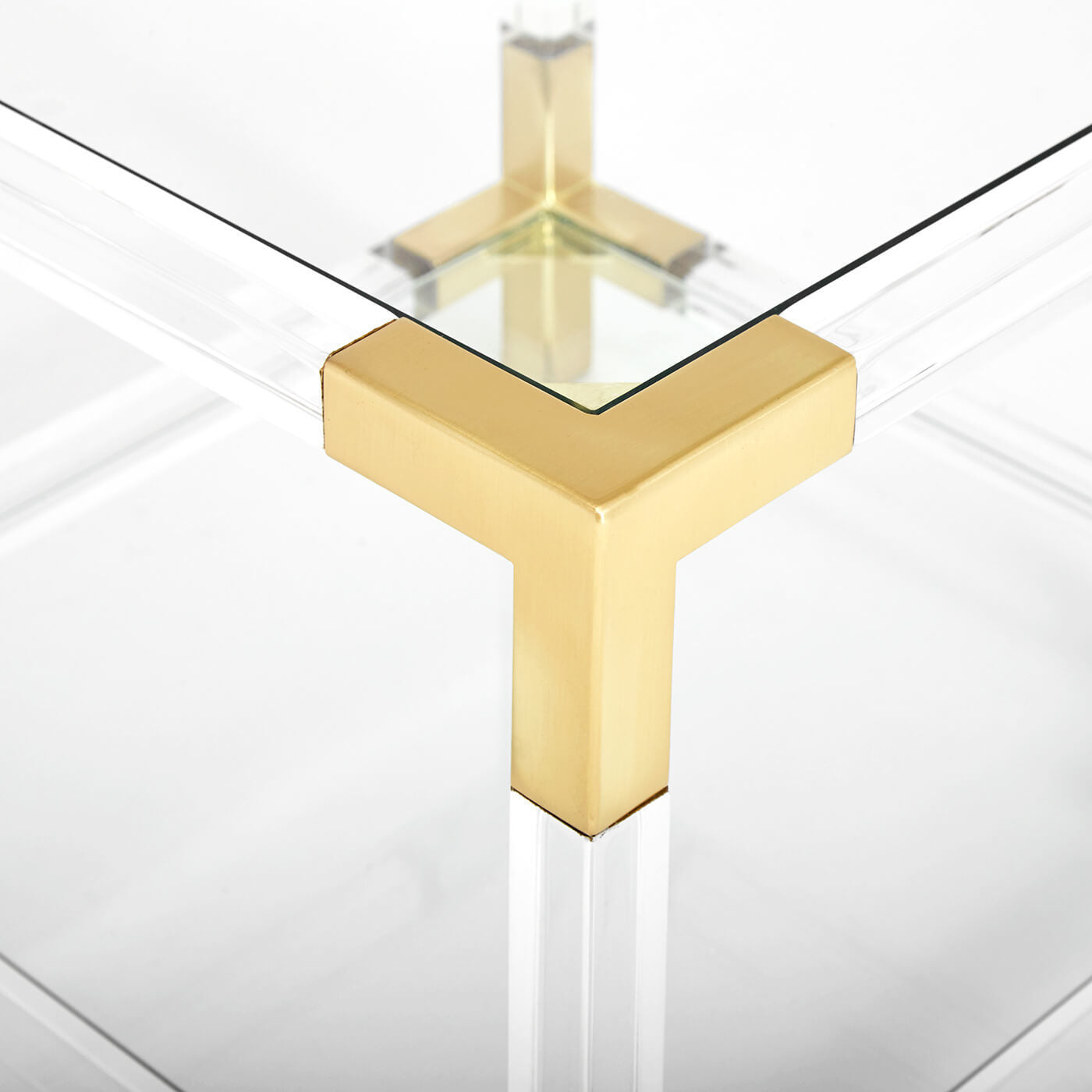 Jacques 2 Tier Accent Table - Brass
