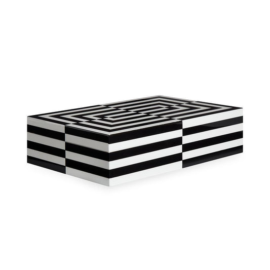 LARGE OP ART LACQUER BOX