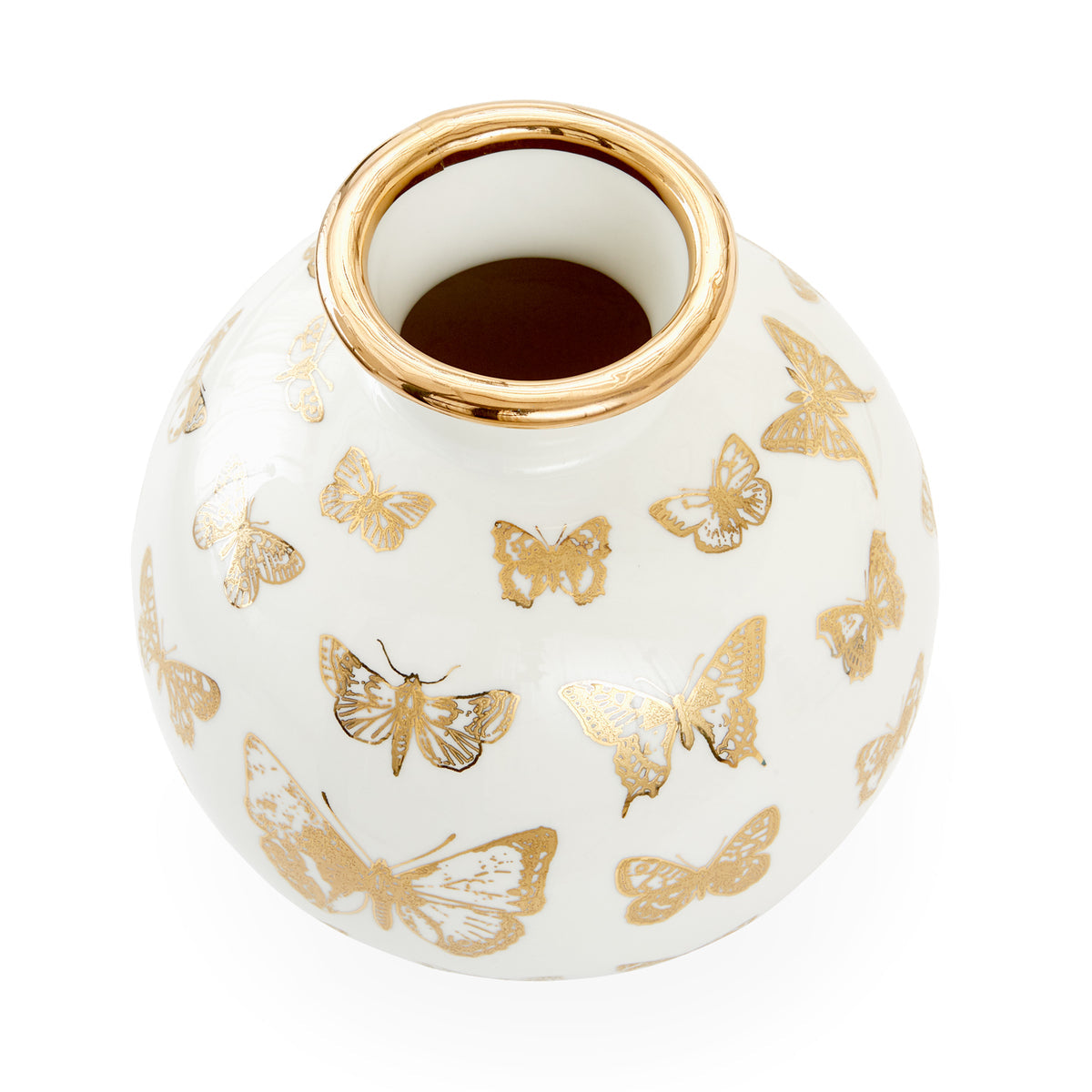 BOTANIST BUTTERFLY ROUND VASE